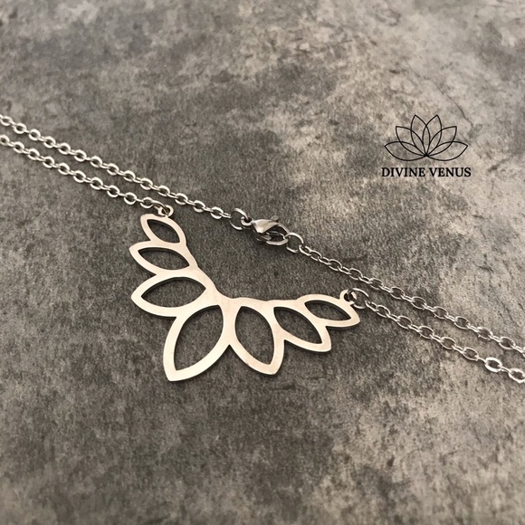 Lotus Pendant Necklace - Picture 3 of 8
